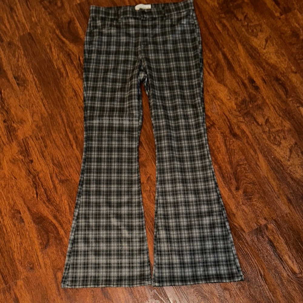 Vanilla Star, Plaid Flare Pants, Sz L Juniors, NWOT
